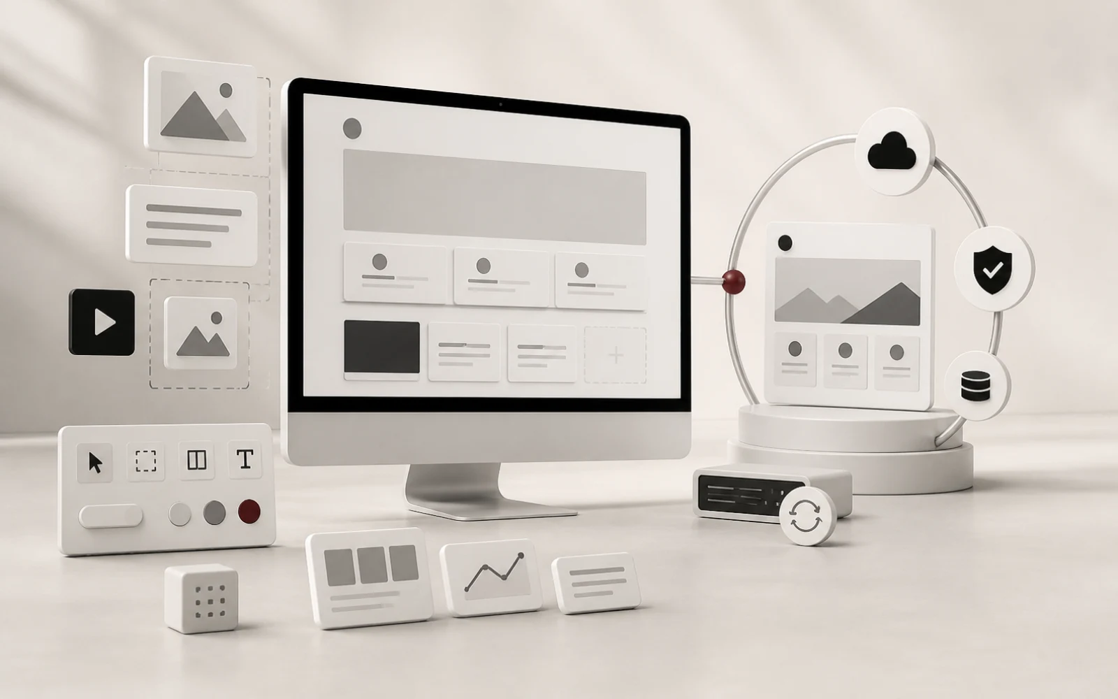 Confronto tra website builder fai da te e sito professionale sviluppato da Evolvee