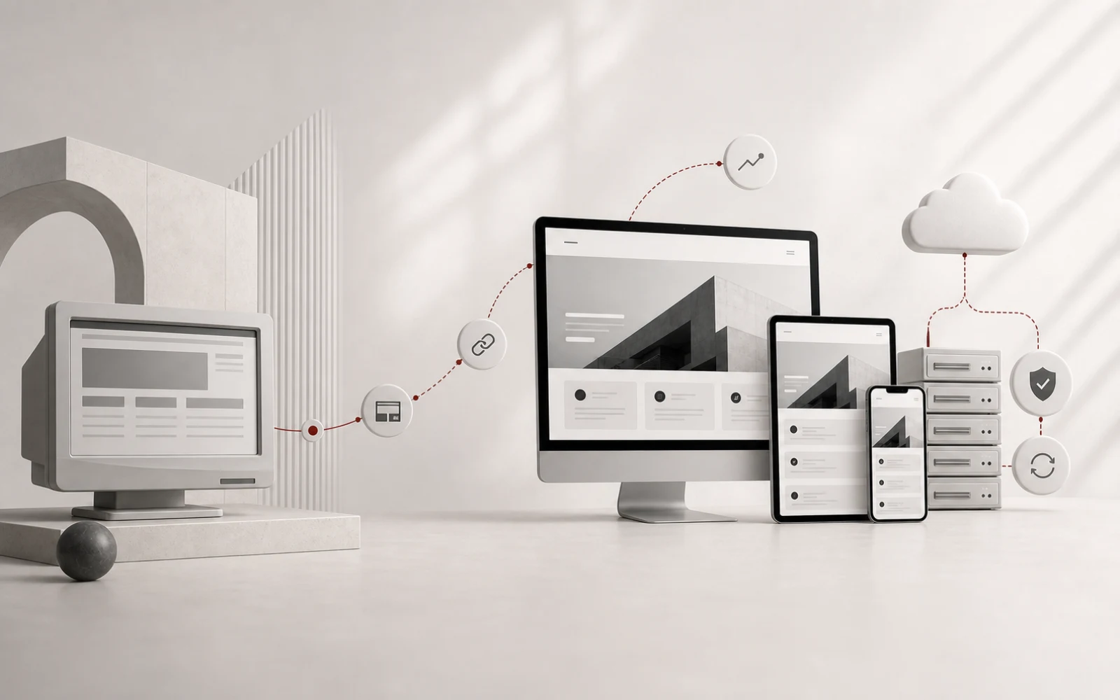 Passaggio da un sito datato a un nuovo sito professionale Evolvee a canone