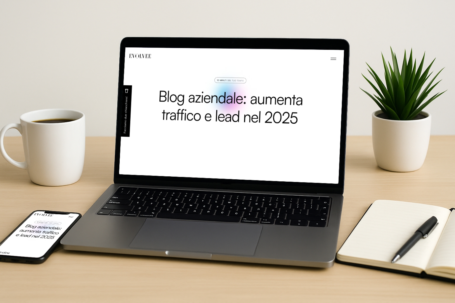 immagine di un computer su una scrivania